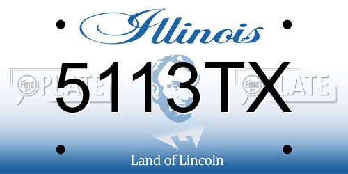 5113TX Illinois License Plate