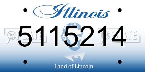 5115214 Illinois License Plate