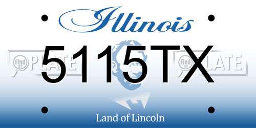 5115TX Illinois License Plate