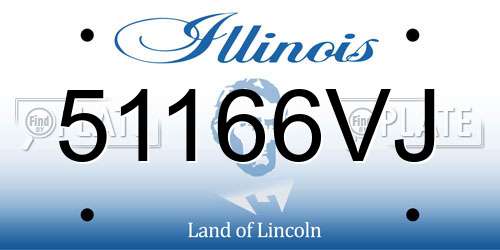 51166VJ Illinois License Plate