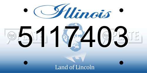 5117403 Illinois License Plate