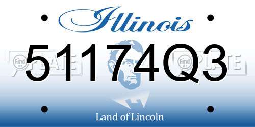 51174Q3 Illinois License Plate