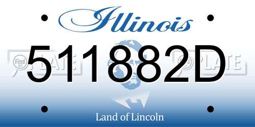 511882D Illinois License Plate
