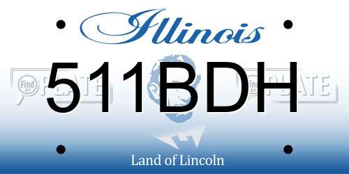 511BDH Illinois License Plate
