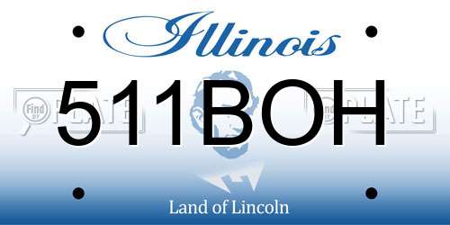 511BOH Illinois License Plate