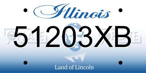 51203XB Illinois License Plate