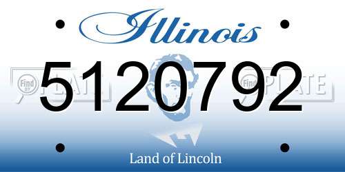 5120792 Illinois License Plate