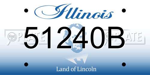 51240B Illinois License Plate