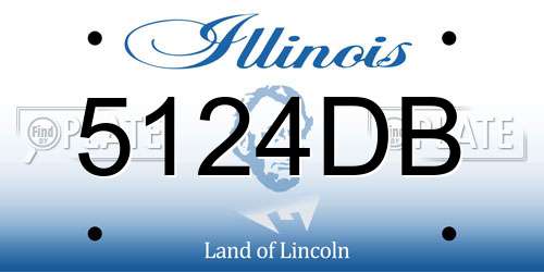 5124DB Illinois License Plate