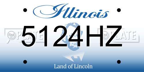 5124HZ Illinois License Plate