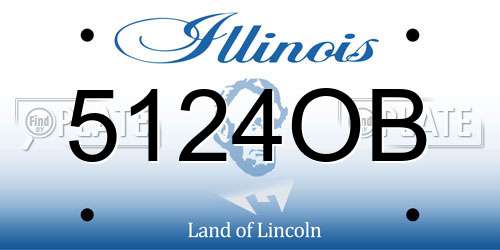 5124OB Illinois License Plate