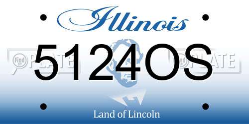 5124OS Illinois License Plate