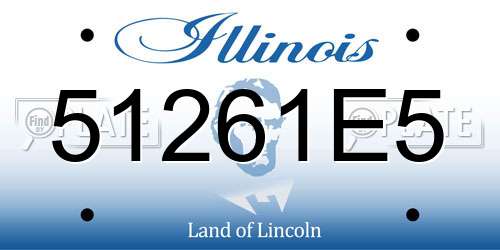 51261E5 Illinois License Plate