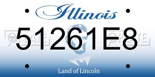 51261E8 Illinois License Plate