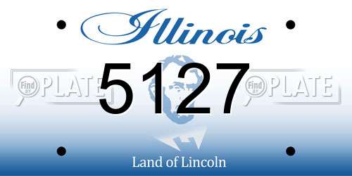 5127 Illinois License Plate