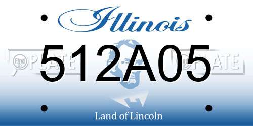 512A05 Illinois License Plate