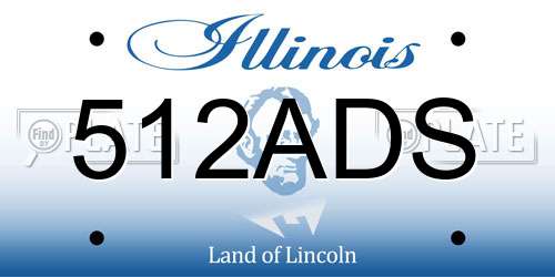 512ADS Illinois License Plate