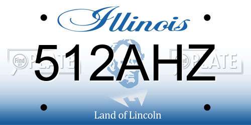 512AHZ Illinois License Plate