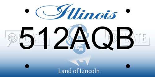 512AQB Illinois License Plate