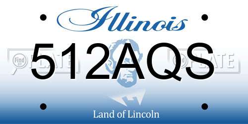 512AQS Illinois License Plate