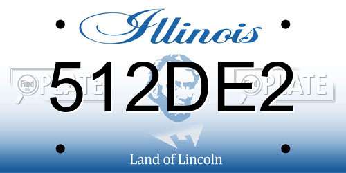 512DE2 Illinois License Plate