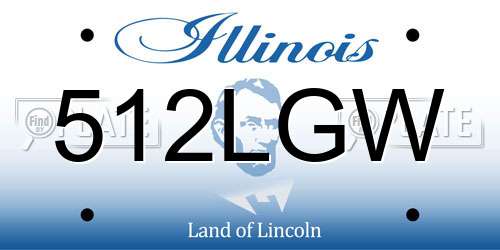 512LGW Illinois License Plate