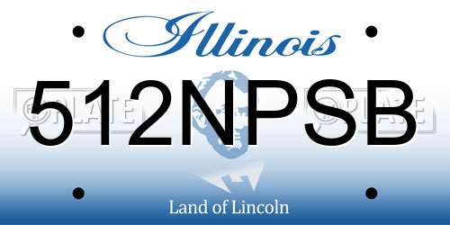 512NPSB Illinois License Plate
