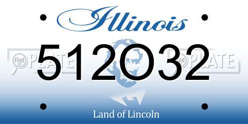 512O32 Illinois License Plate