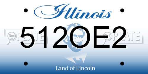 512OE2 Illinois License Plate