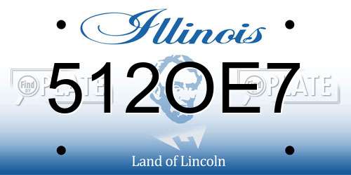 512OE7 Illinois License Plate