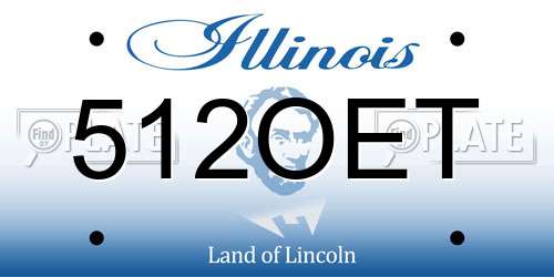 512OET Illinois License Plate