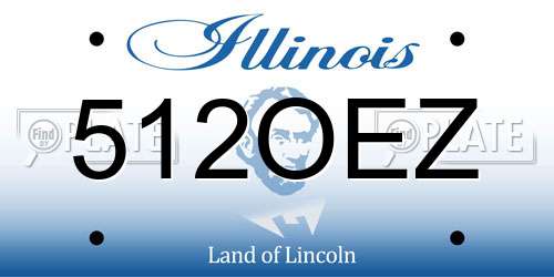512OEZ Illinois License Plate