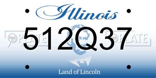 512Q37 Illinois License Plate