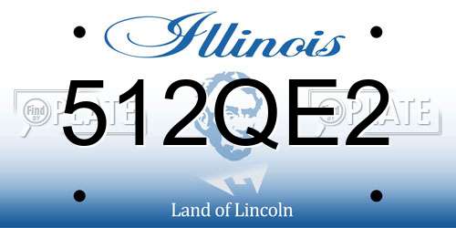 512QE2 Illinois License Plate