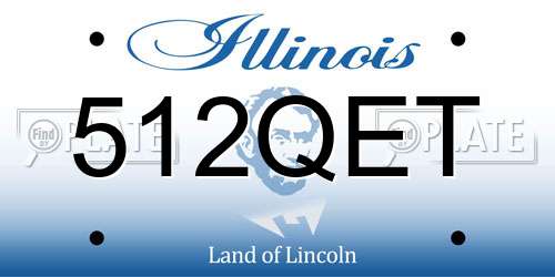 512QET Illinois License Plate