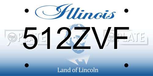 512ZVF Illinois License Plate