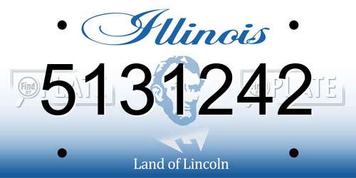 5131242 Illinois License Plate