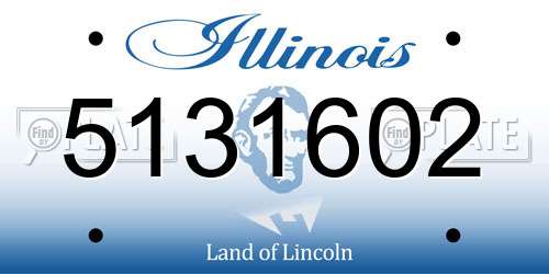 5131602 Illinois License Plate