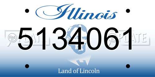 5134061 Illinois License Plate