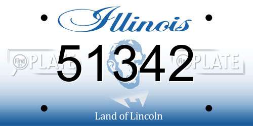 51342 Illinois License Plate
