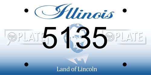 5135 Illinois License Plate