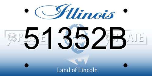51352B Illinois License Plate