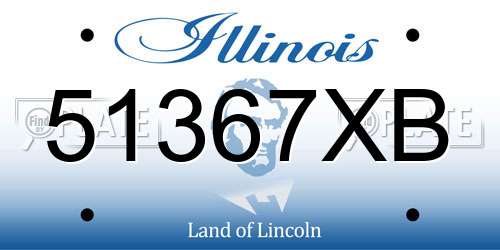 51367XB Illinois License Plate