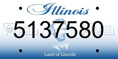 5137580 Illinois License Plate