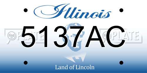 5137AC Illinois License Plate