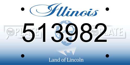 513982 Illinois License Plate