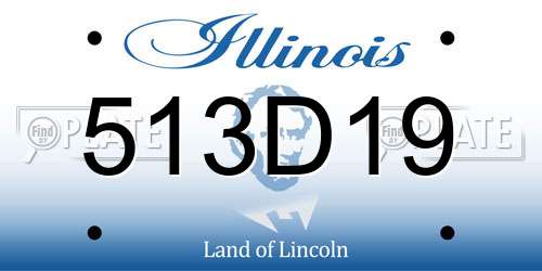513D19 Illinois License Plate