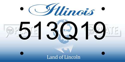 513Q19 Illinois License Plate