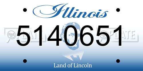 5140651 Illinois License Plate