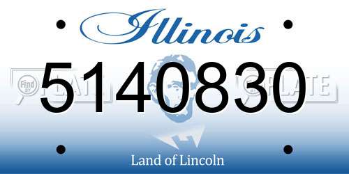 5140830 Illinois License Plate